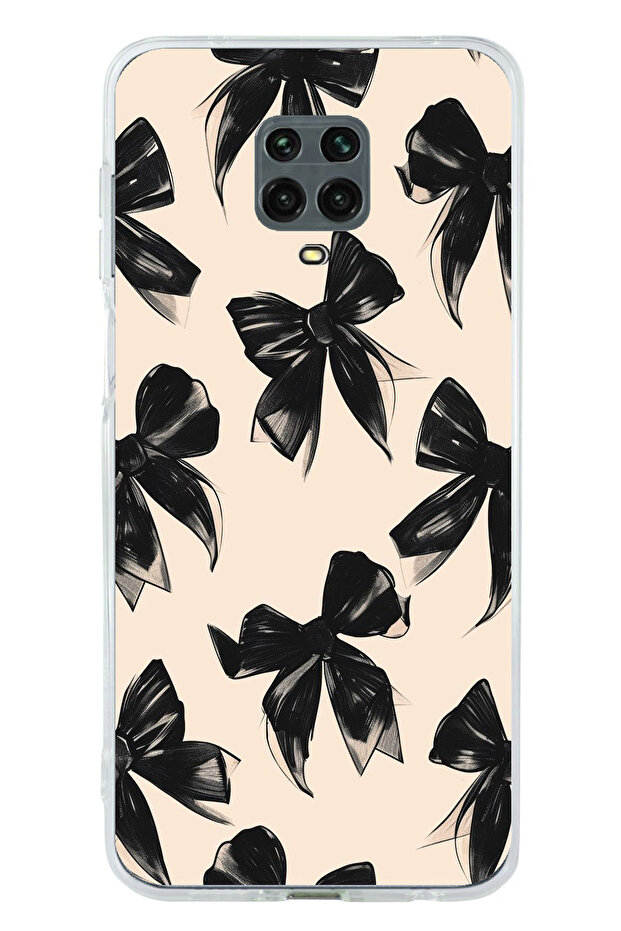 حافظة سيليكون متوافقة مع Redmi Note 9 PRO-9S باللون الأسود مطبوع - 1