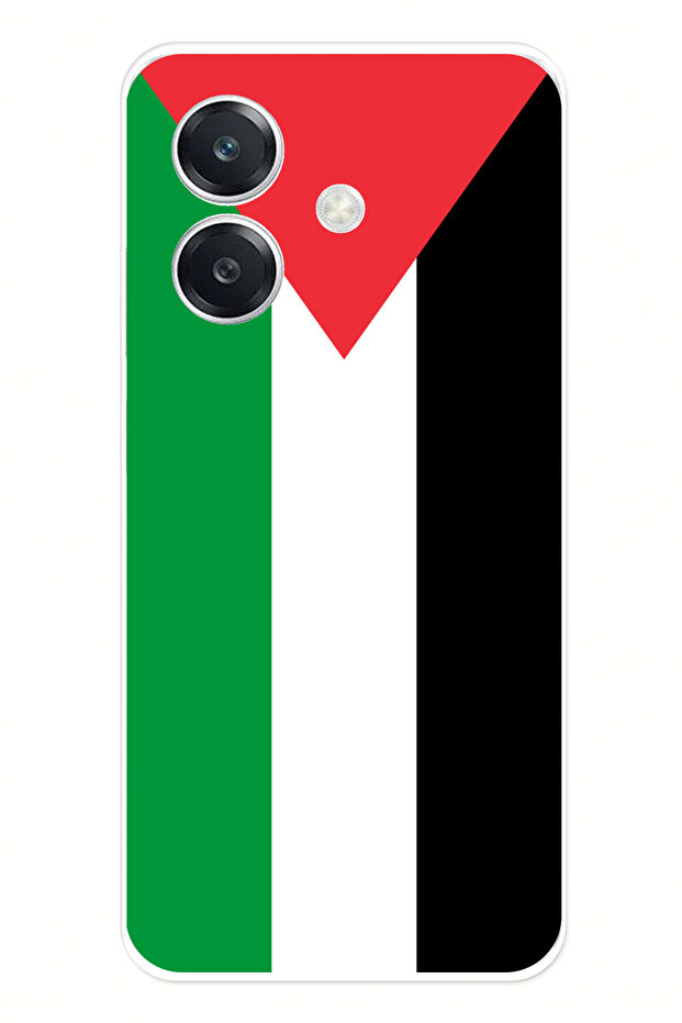 Oppo A3 Compatible Palestine Flag Printed Silicone Case - 1