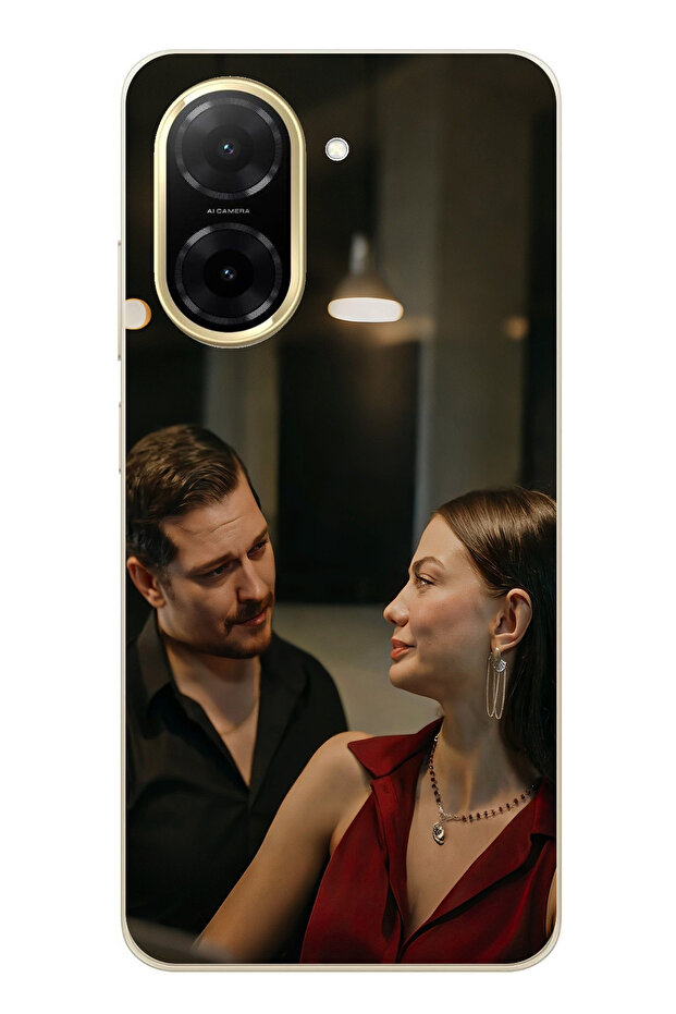 حافظة سيليكون متوافقة مع هاتف Redmi A5 - Eşref وNisan مطبوع - 1