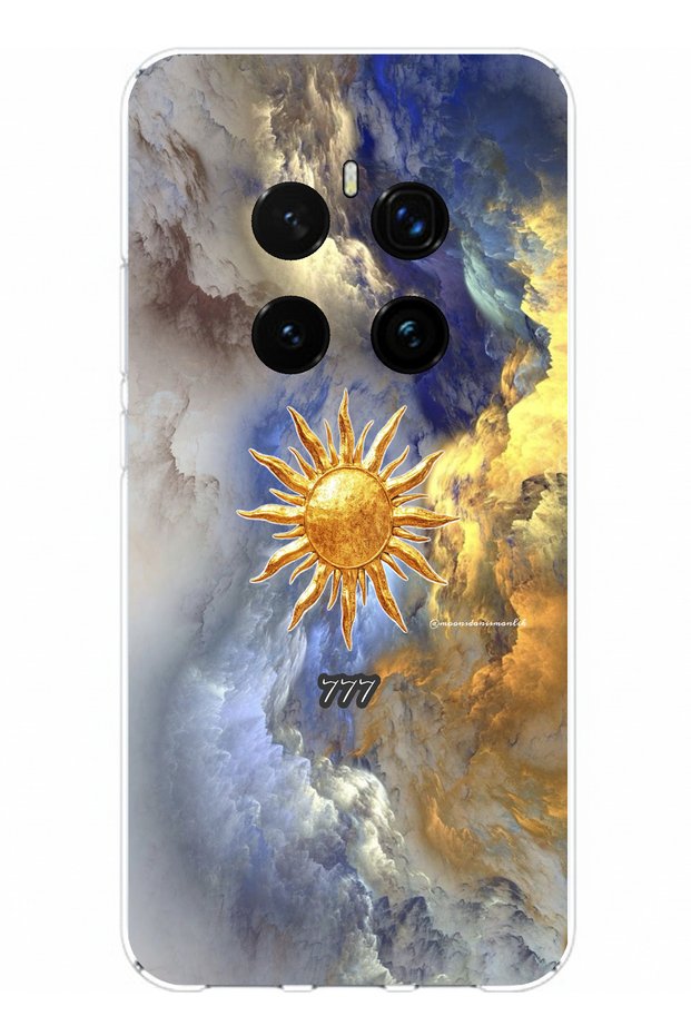 حافظة سيليكون متوافقة مع Honor Magic 7 PRO بتصميم 777 Sun and Cloud Design مطبوع