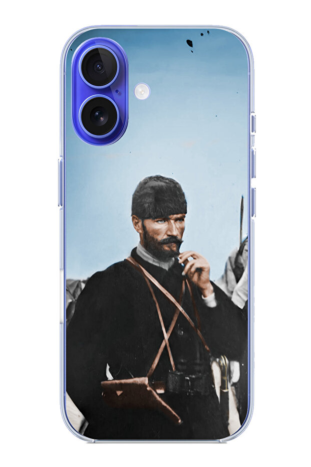 حافظة سيليكون متوافقة مع هاتف iPhone 16 من أتاتورك سيهيفيدي مطبوع - 1