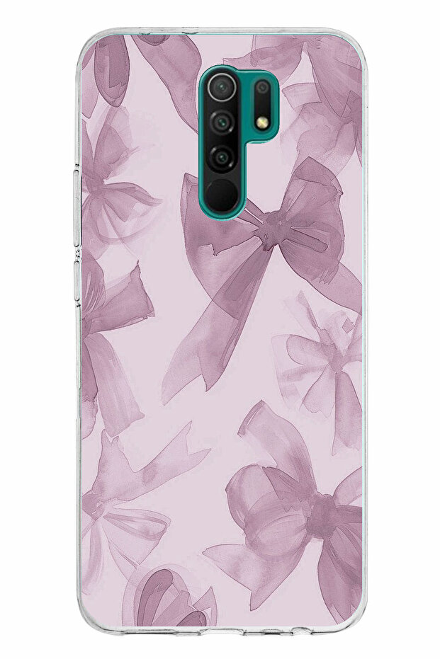 حافظة سيليكون متوافقة مع Redmi 9 باللون البنفسجي مطبوع - 1