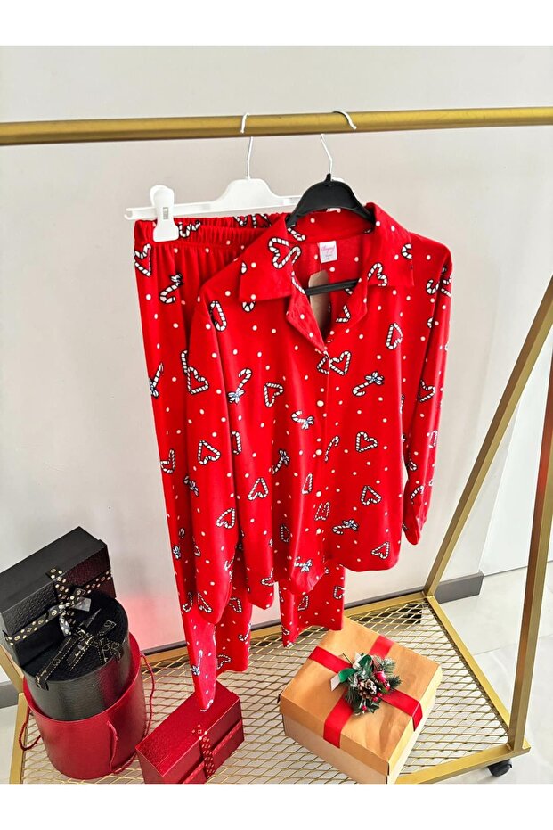 طقم بيجامة مريح بأزرار أمامية - 6