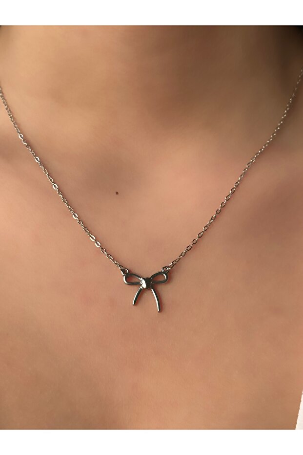 Fiyonk Tasarımlı Çelik Kolye - 2