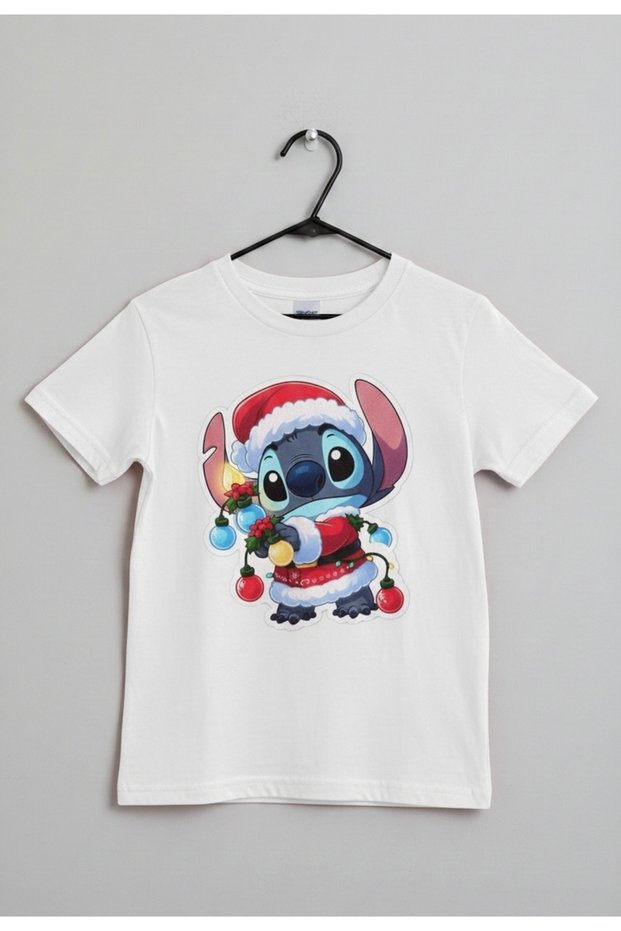 100% Cotton Unisex Stitch New Year Printed T-Shirt
