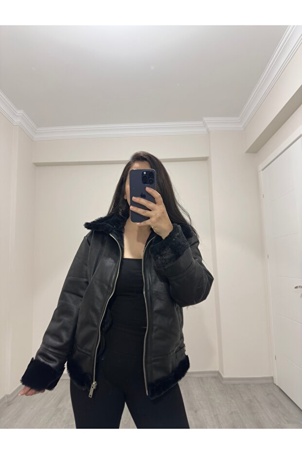 Siyah Biker Ceket - 2