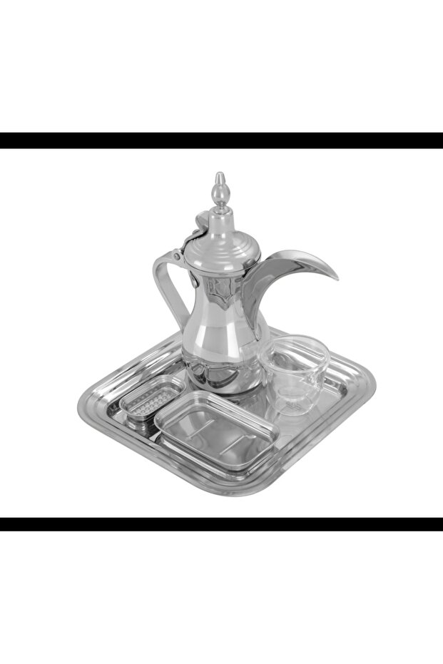 دلة قهوة عربية مع طقم تقديم متكامل. - 2