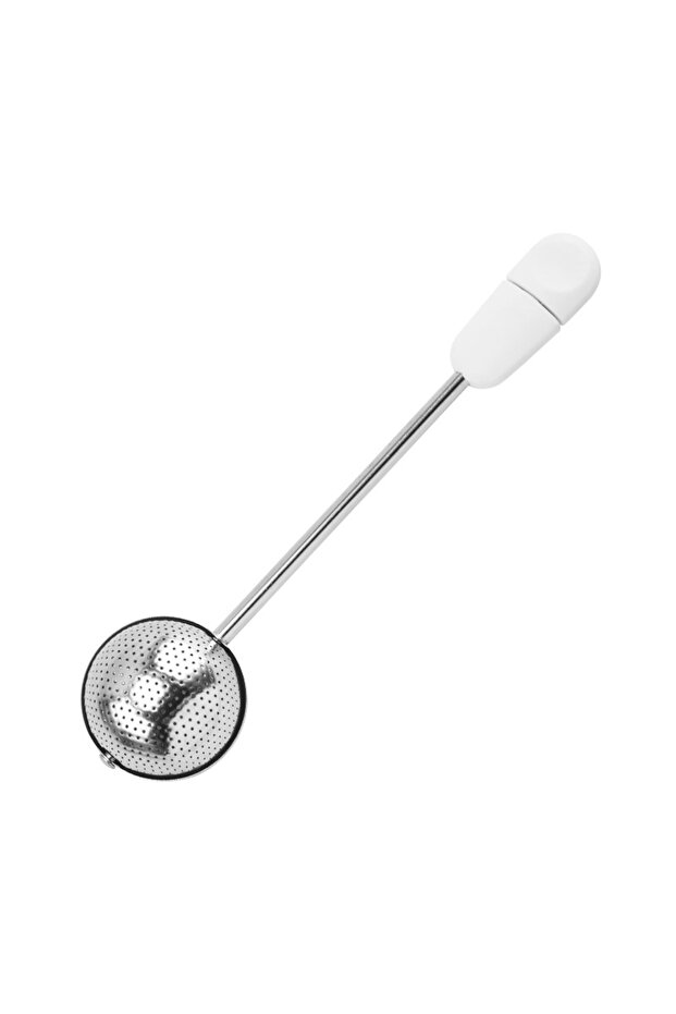 WHITE 304 stainless steel tea leak creative rotating spherical tea filter tea filter tea set accesso