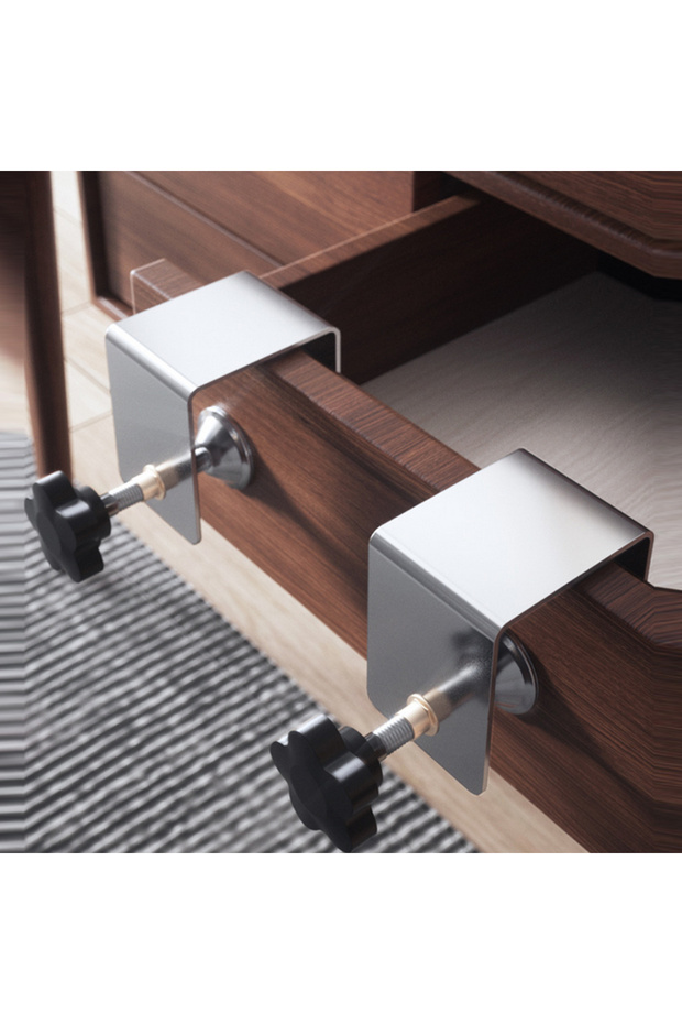 1pc Woodworking Jig Cabinet Tool Home Furniture Accessories Steel Drawer Front Installation Clamp...
