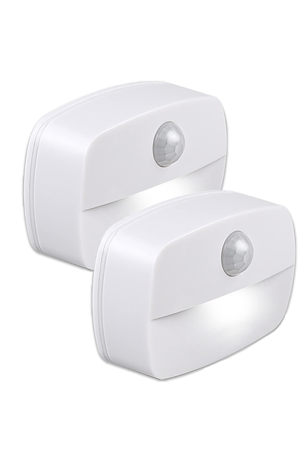 cold white 2 pcs Motion Sensor Light Indoor LED Night Light Stick on Nightlight Battery Operated Lig