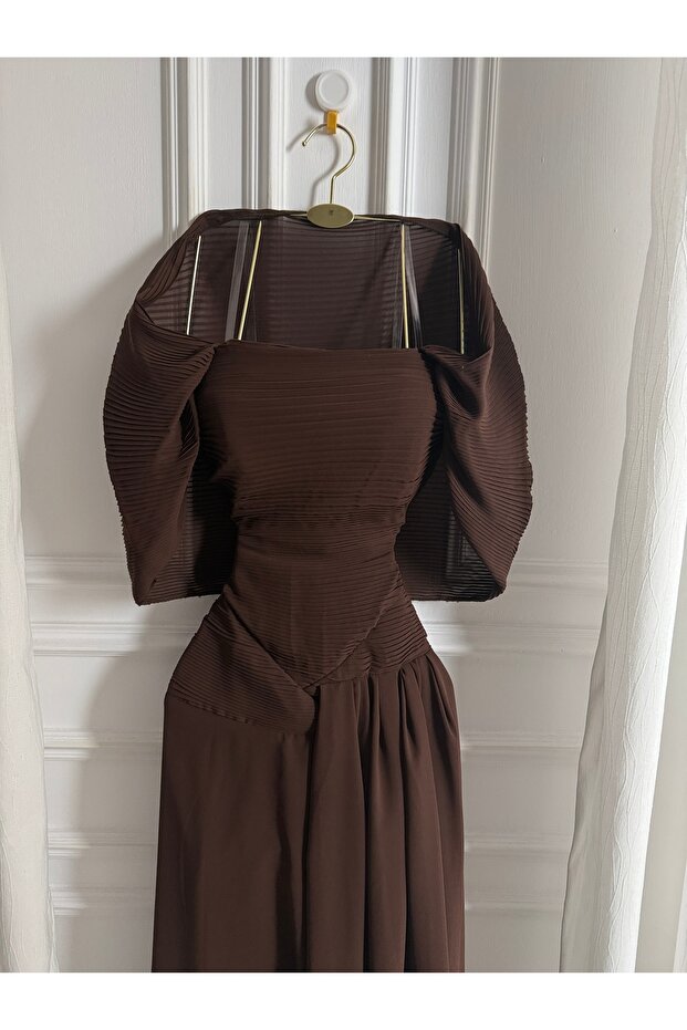 فستان سهرة بني - 2