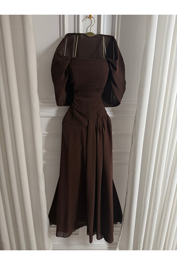 فستان سهرة بني - 3