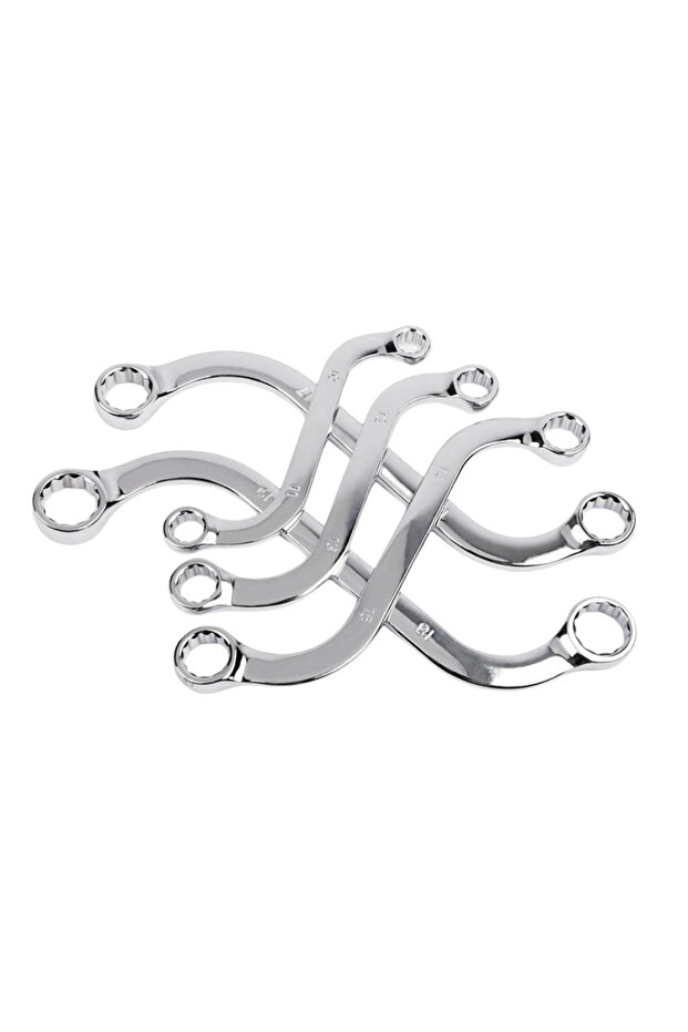 Choice 5Pcs S Type Double Ended Allen Wrench 140-240MM Combination Ring Spanner Plum Plate C