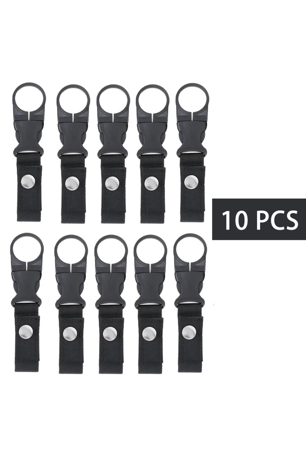 BK-10PCS Webbing Water Bottle Holder Climbing Carabiner Belt Backpack Hanger Hooks Clip Multifunctio