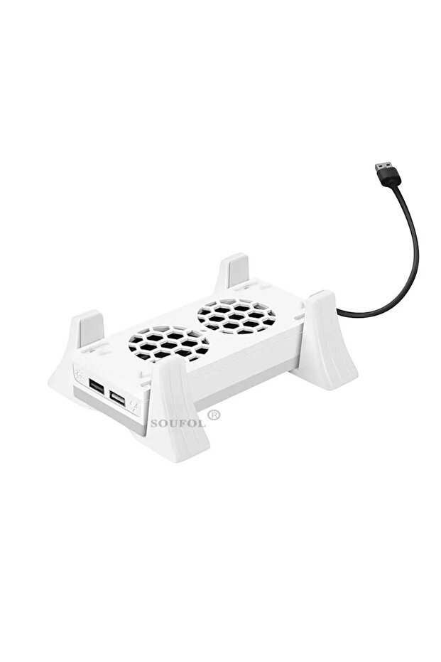 White Cooling Vertical Stand 3 Gear Cooler Fan Base with Atmosphere Colorful LED Light Heat Dissipat