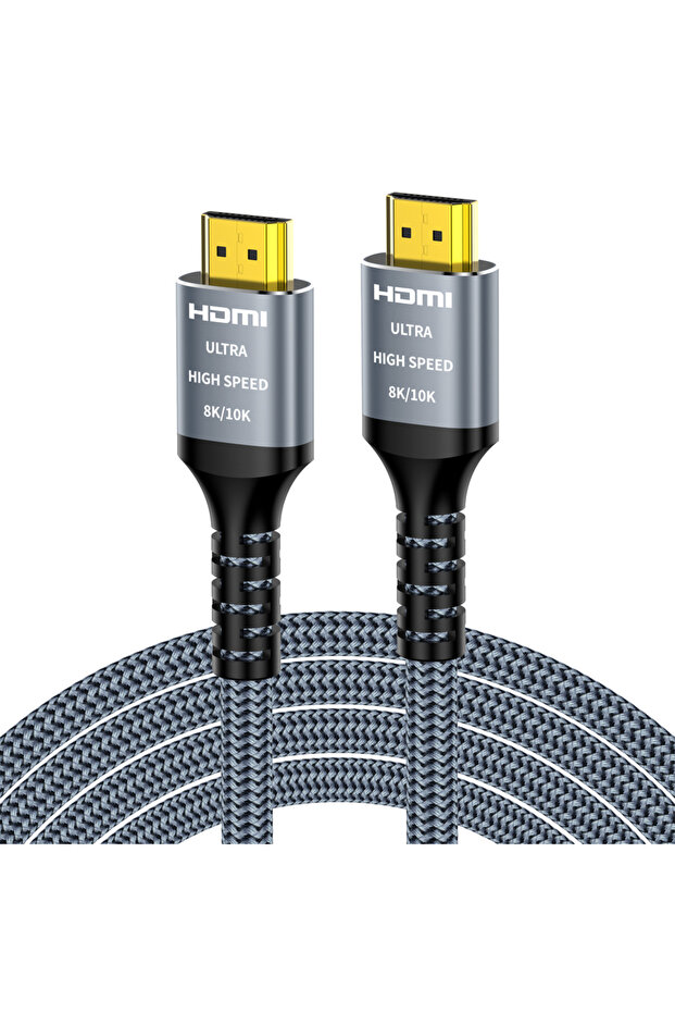 3.3FT-1M H133G-Gray 8k hdmi 2.1 Cable 48Gbps Ultra High Speed HDMI Cable 4k120 144Hz 8k60Hz HDR10+ H