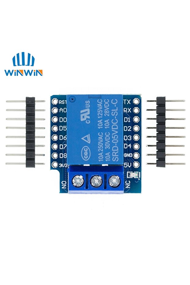 One Channel Wemos D1 Mini Relay Shield Wemos D1 Mini Relay Module for ESP8266 Development Board...