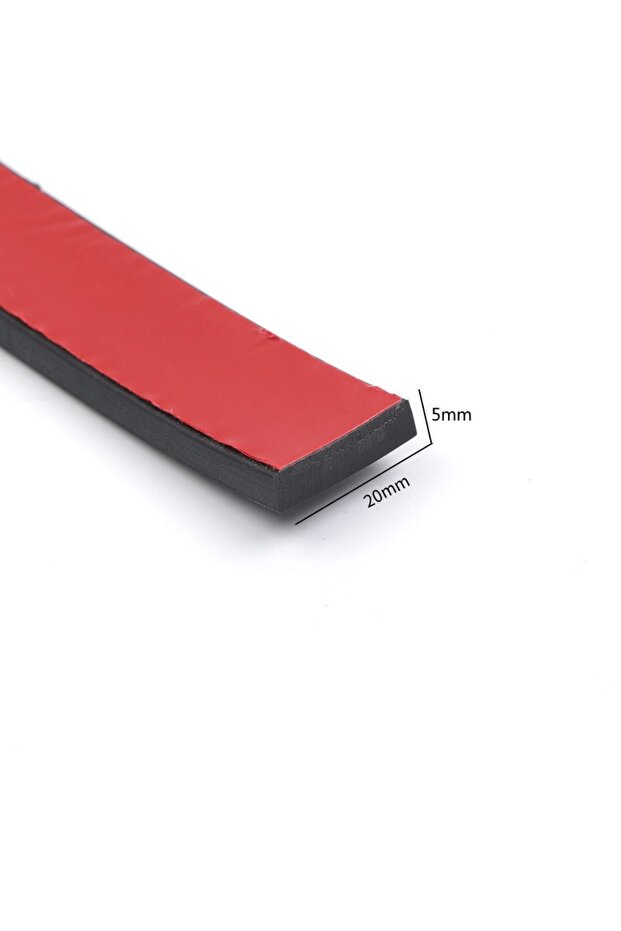 50CM 5x20mm 50cm Silicone Anti-collision Strip Black Self Adhesive High Temperature Resistant Durab