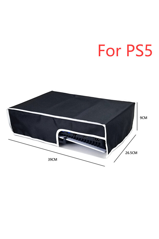 Black Horizontal Dust Proof Cover For PS5 Game Console Protector Case Anti-scratch Sleeve Protective