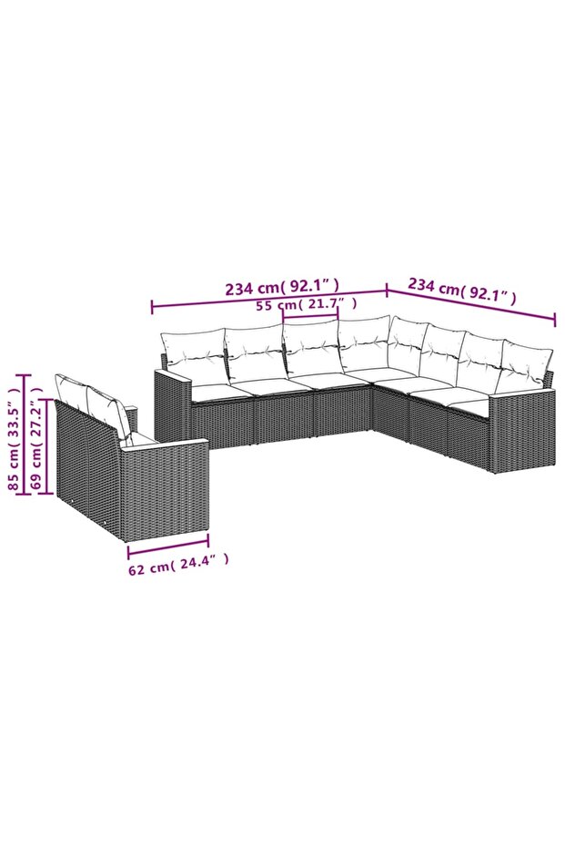 Garden Sofa Set | Black - 2