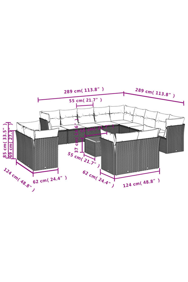 Garden Sofa Set | Black - 3