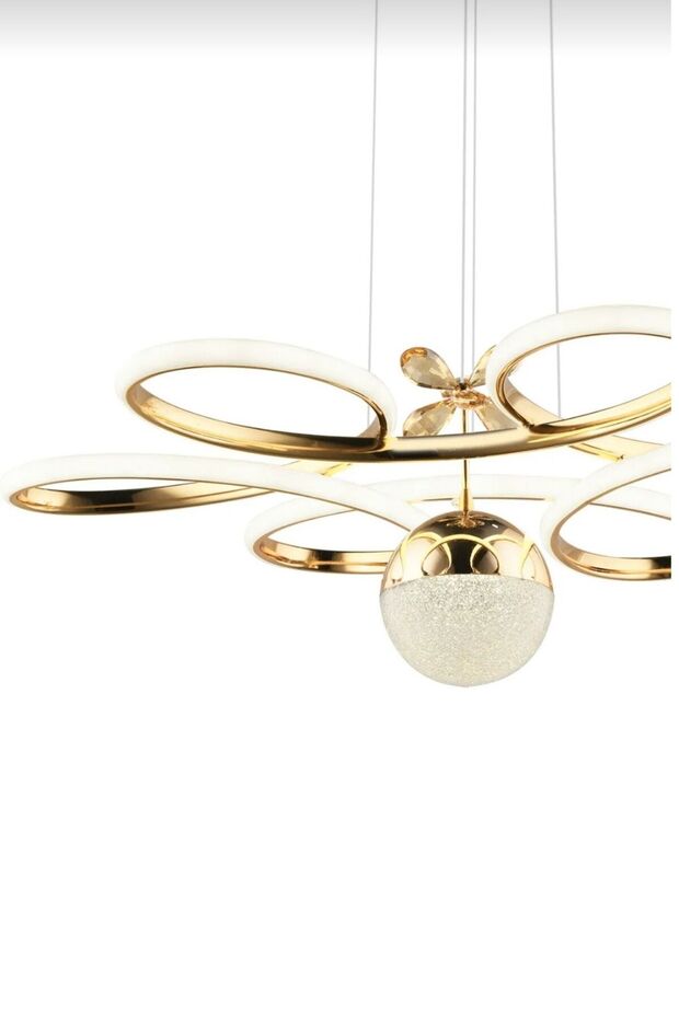 LEDLİ AVİZE 3 RENK IŞIK MODERN SARKIT LED AVİZE - 4