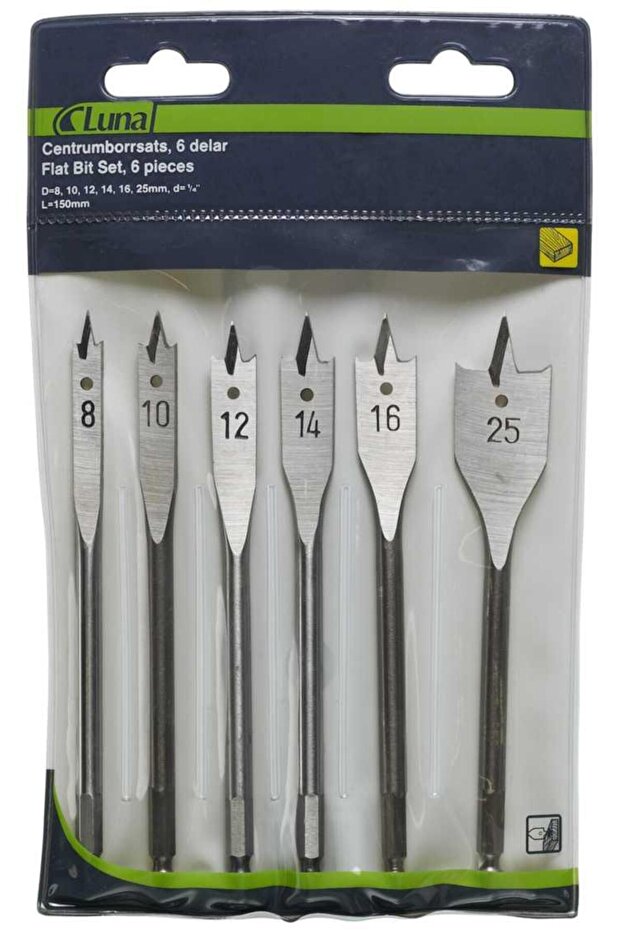 Flat drill bit set - 1