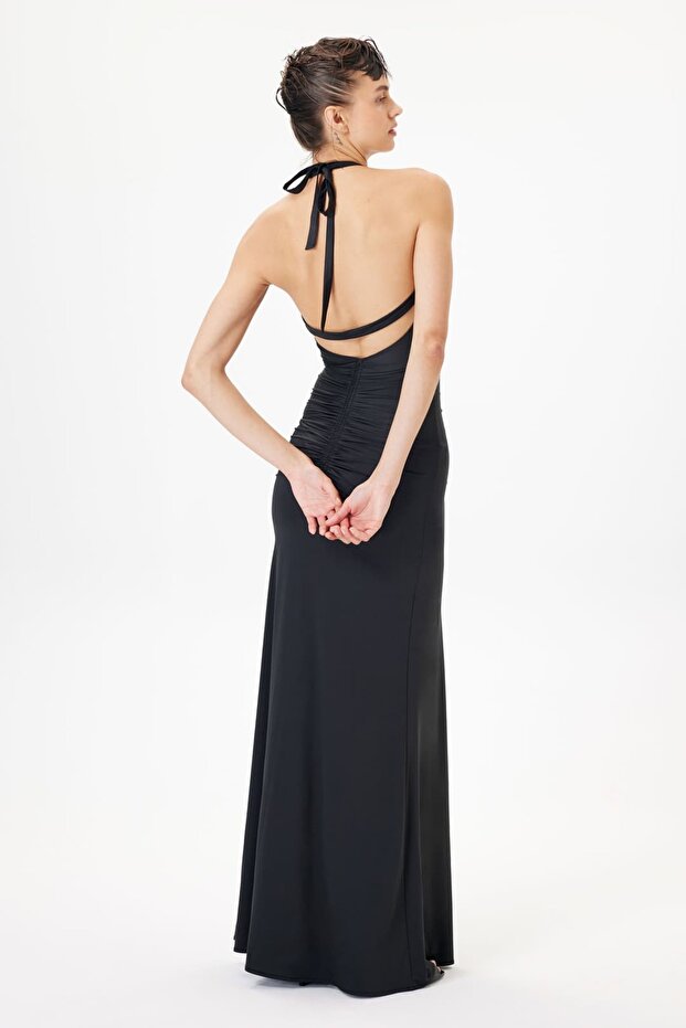 Bella Elbise - Siyah - 5