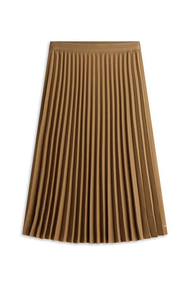 FLUID PLEATED PULL ON MIDI SKIRT - 5