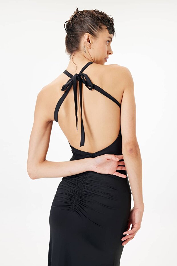 Bella Elbise - Siyah - 4