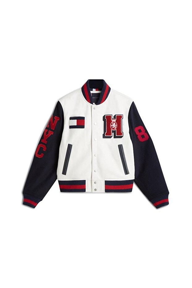 LEATHER VARSITY JACKET - 4