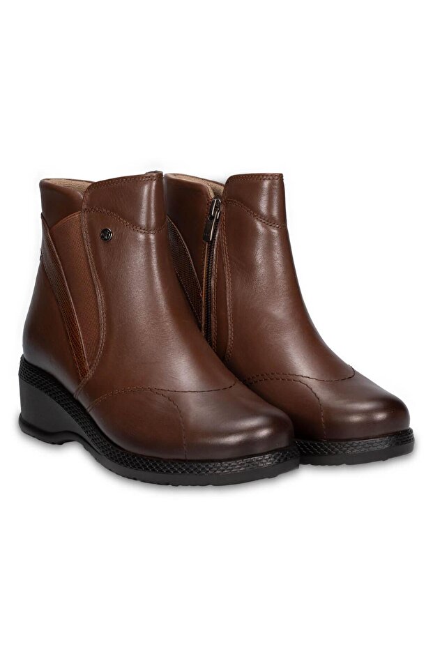 RENA-K Kadın Deri Bot Taba - 2