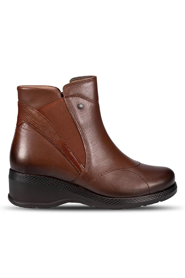 RENA-K Kadın Deri Bot Taba - 1