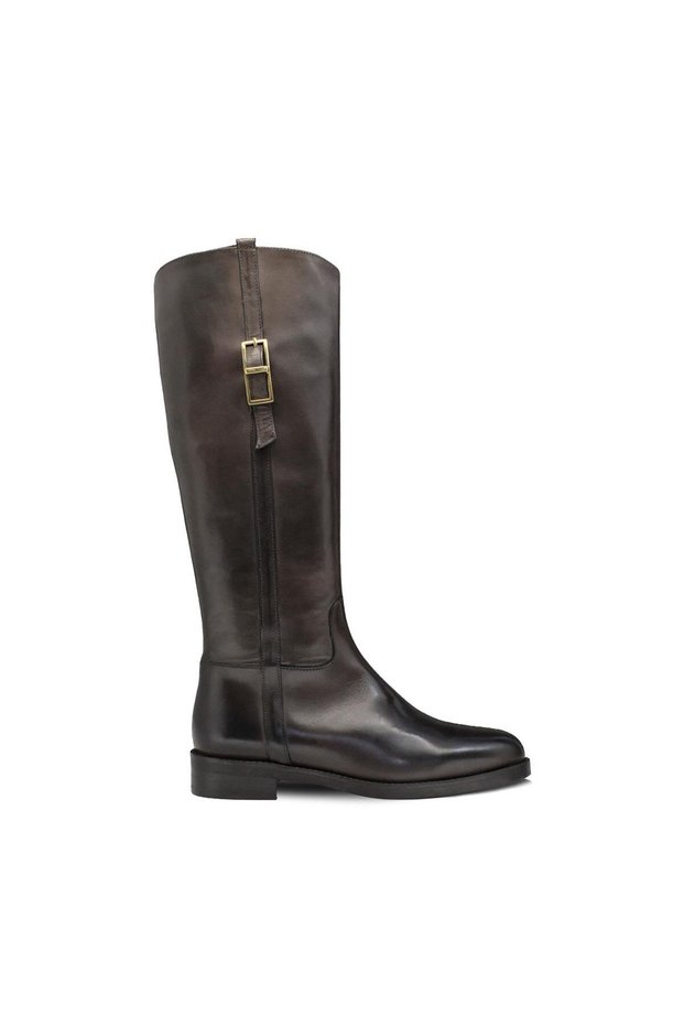 Genuine Leather Zippered Non-Slip Sole Women's Boots Z609 Nature T.Moro (Coffee)