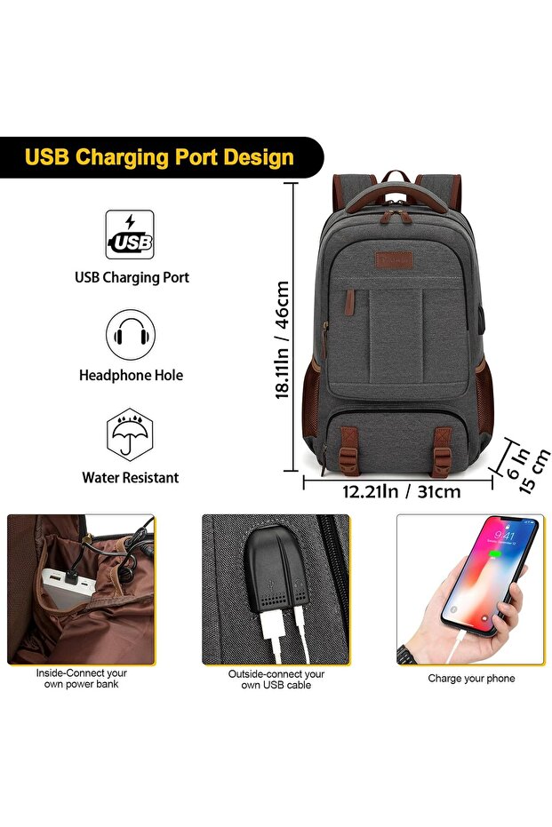 Canvas Laptop Backpack - 2