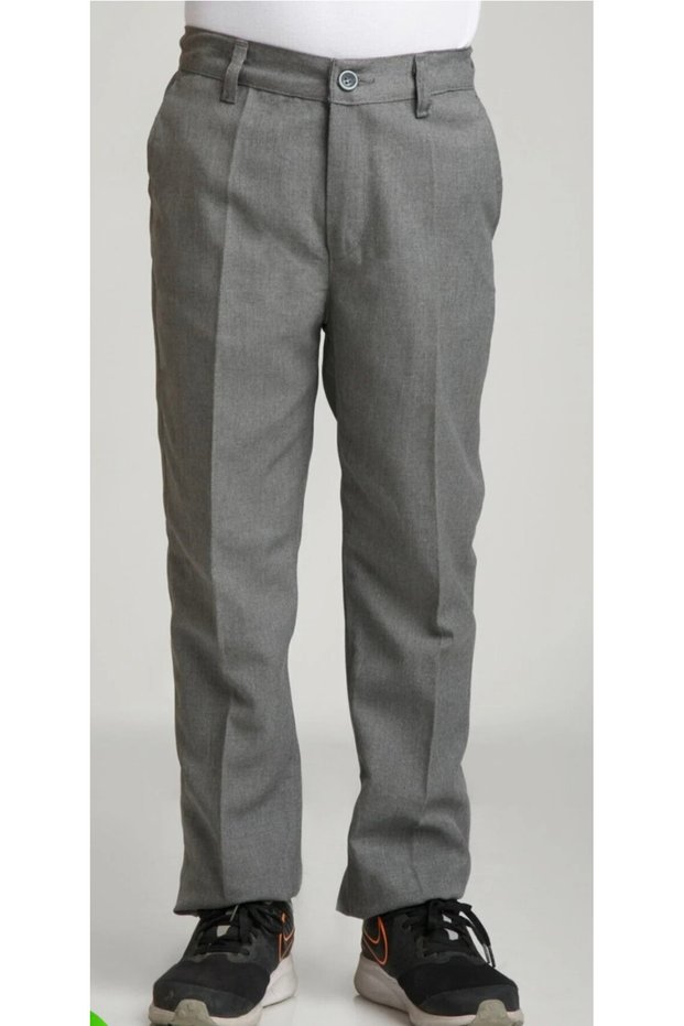 School Trousers Gray Unisex Trousers Gray Fabric Trousers