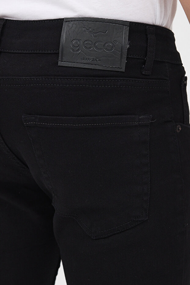 Men's Straight Black Slim Fit Slim Fit Cotton Stretch Stretch Fabric Denim Jean Pants
