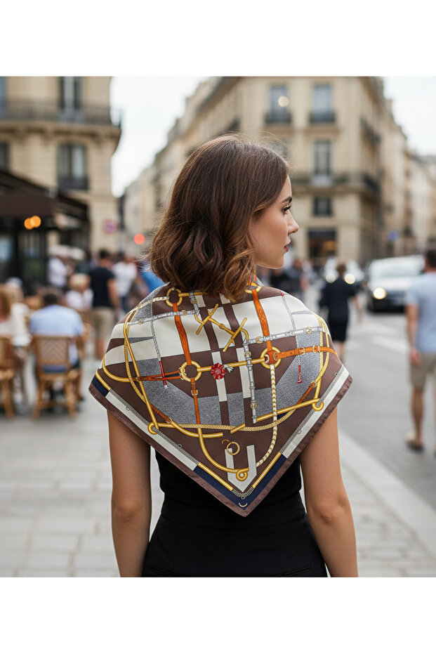 Royal Harness Pattern 90X90Cm Scarf/Foulard