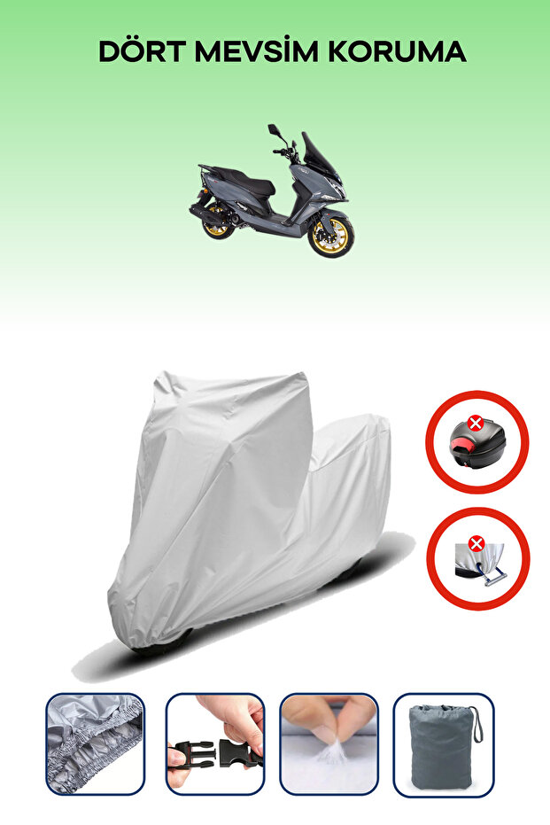 Gray Rear Bag Lock Incompatible with Arora Safari Pro Compatible Motorcycle Tarpaulin, 4 Seasons