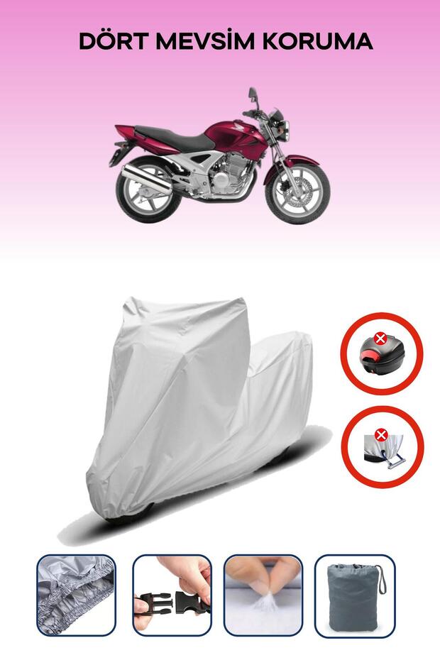 Gray Rear Bag Lock Incompatible Honda Cbf 250 Compatible Motorcycle Tarpaulin, 4 Seasons