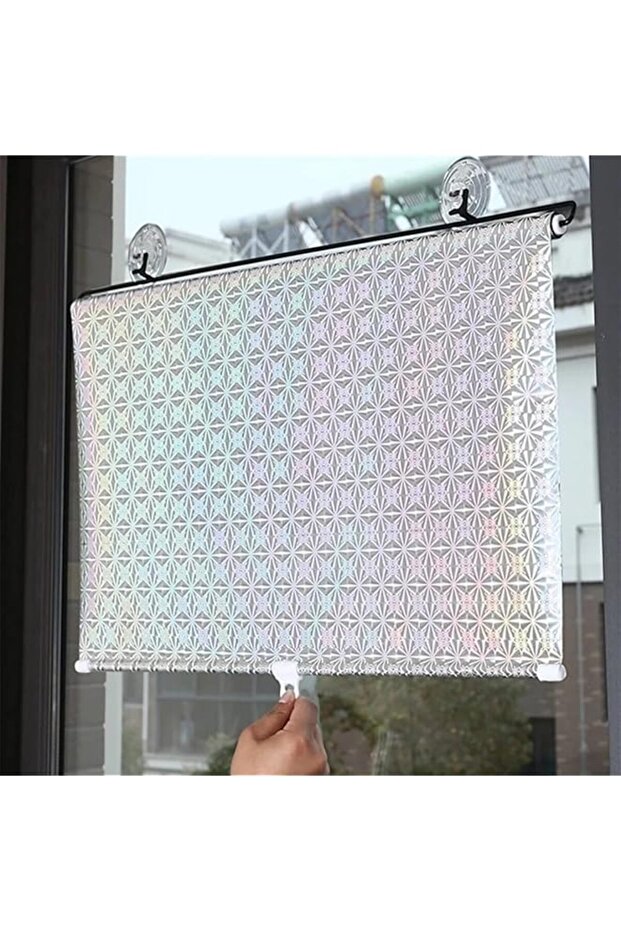 Portable Blackout Suction Blind (Silver)