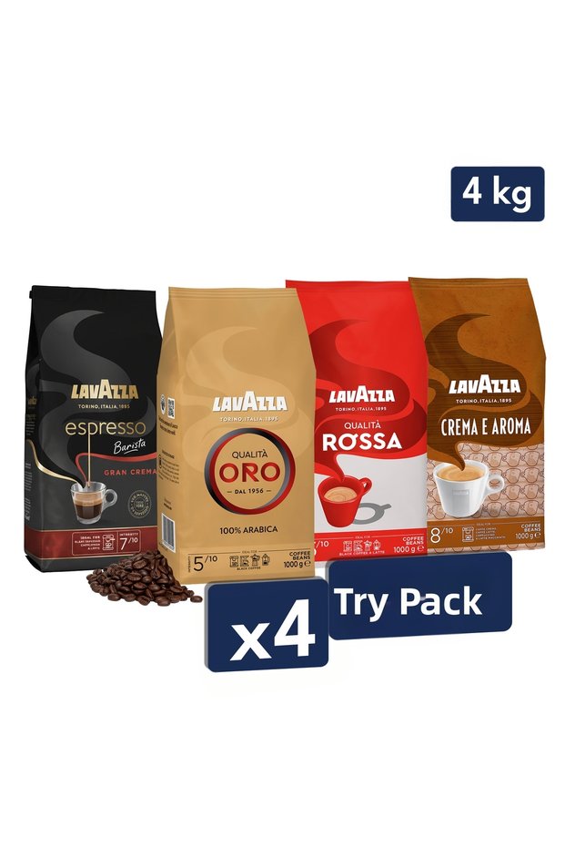 Quality Gold + Quality Red + Cream and Aramo + Espresso Barista Gran Crema Whole Coffee