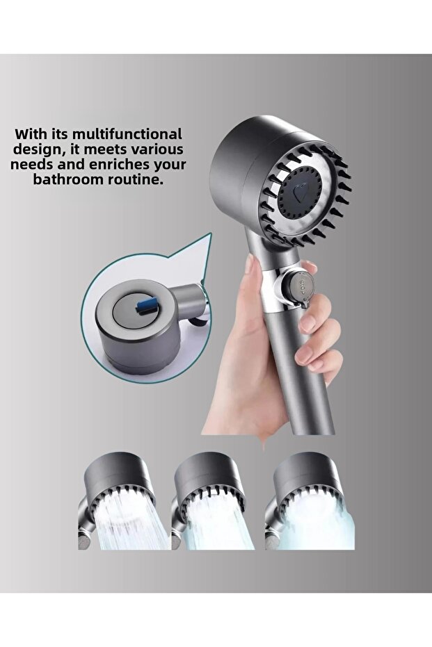 Filtered Shower Head with Massage Function Durable Construction - 5