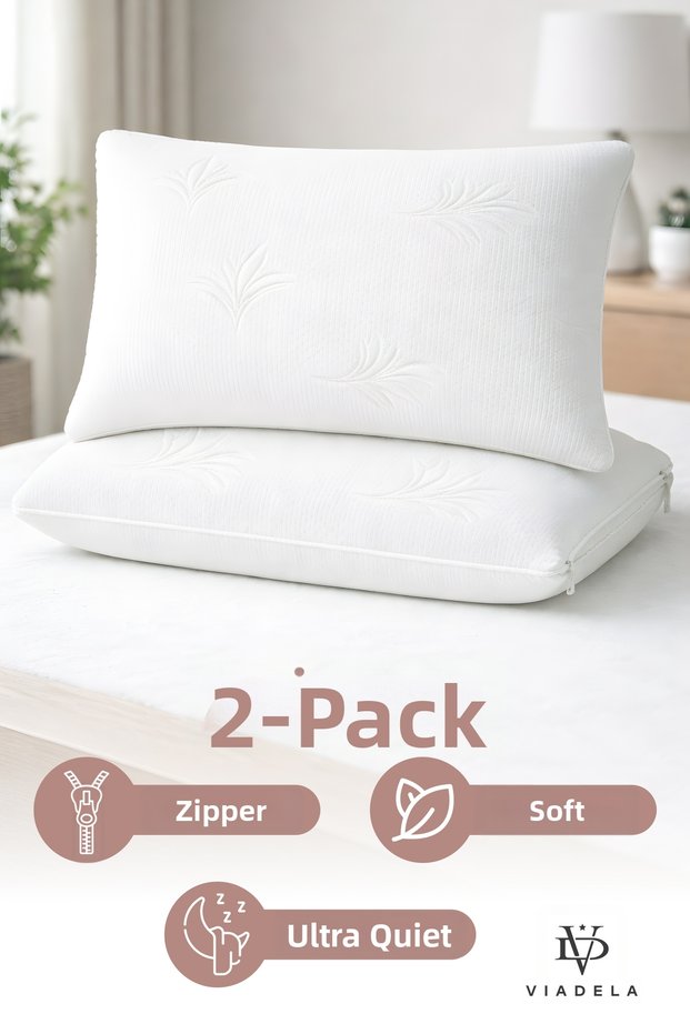 2 Zippered Pillow Covers | Jacquard Pillow Cushion Set of 2