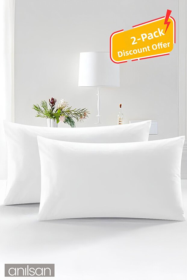 2-Pack Microfiber Antiallergic Pillow 50X70Cm - 600Gr