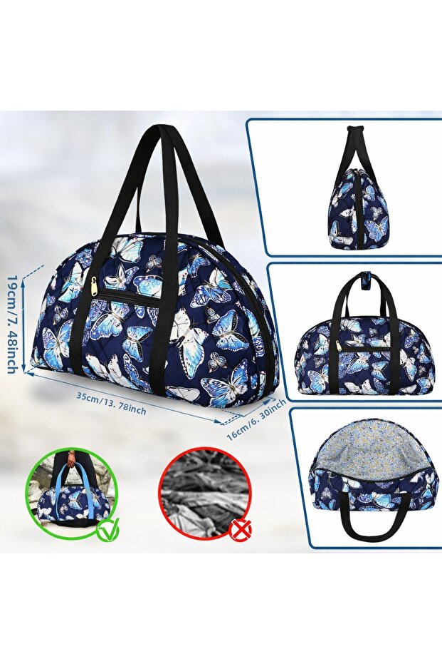 Patchwork Patterned (Butterfly) Knitted Bag - 2