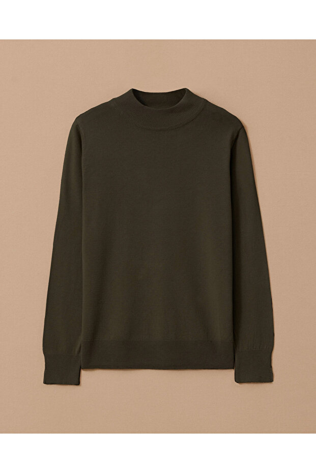 Yarım Balıkçı Yaka Basic Triko Bluz - 5