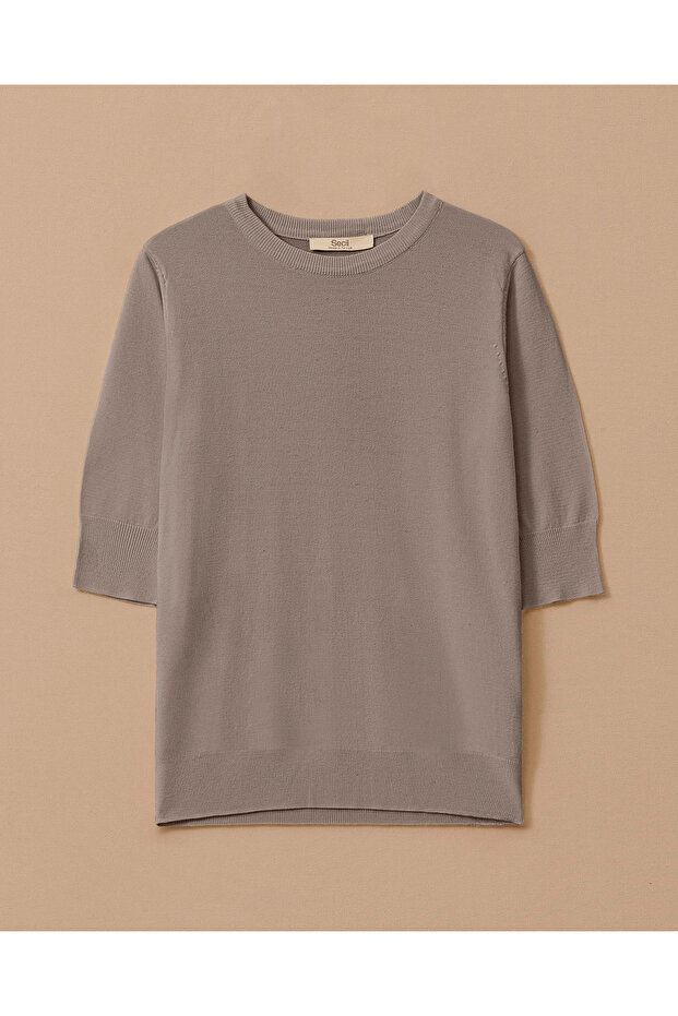 Kısa Kollu Basic Triko Bluz - 6