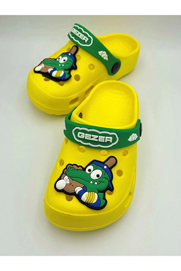 شبشب متقاطع للأولاد بنمط تمساح - 3