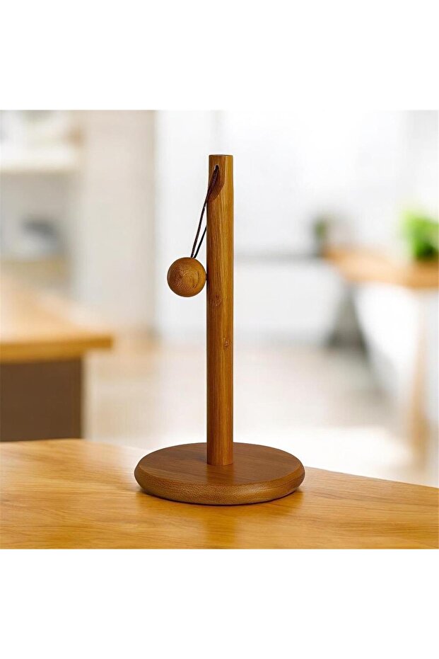 30 cm Bulk Acacia Wood Paper Towel Holder |   Natural and Stylish Countertop Napkin Holder